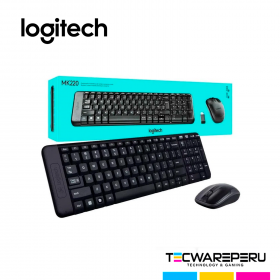 KIT TECLADO Y MOUSE LOGITECH INALAMBRICO MK220