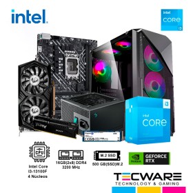 INTEL I3-13100F 16GB 500GB SSD T. VIDEO RTX 3050 6GB