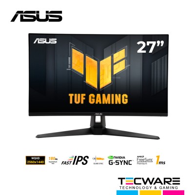 MONITOR ASUS TUF GAMING VG27AQ3A, 27" FAST IPS, QHD, 180Hz, 1ms, G-Sync, FreeSync