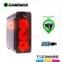 CASE GAMING GAMEMAX KINGLIGHT ROJO C/FUE