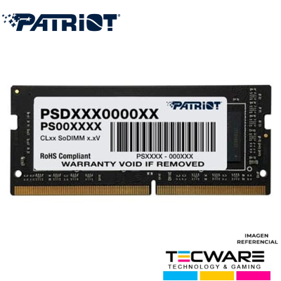 MEMORIA PATRIOT DDR4 8GB 3200MHZ SODIMM CL22 PSD48G320081S
