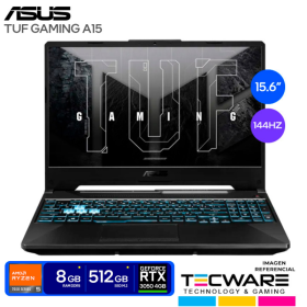 LAPTOP ASUS TUF GAMING A15|RYZEN 5 7535HS 4.55GHZ | 8GB DDR5 | SSD 512GB|RTX 3050 4GB