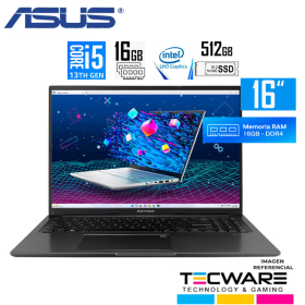 LAPTOP ASUS VIVOBOOK X1605VA-MB1234, INTEL i5-13420H, 16GB DDR4, SSD 512GB, 16" WUXGA